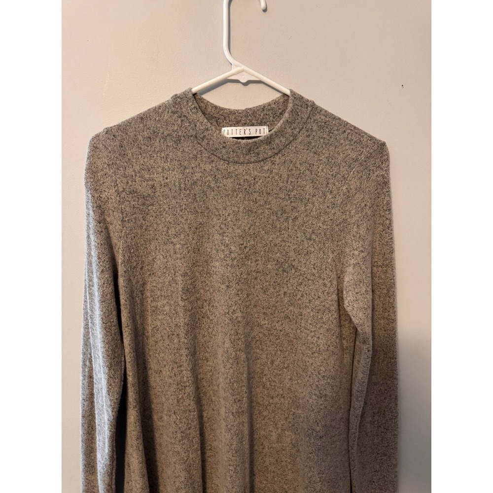 Potters Pot Women's Heather Gray Mid-Length Long-Sleeve Dress - Picture 3 of 9